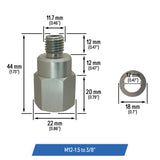 Coolant Water Temperature Sensor Adapter for All Chevy GM, LS Engine Swap M12-1.5 to 3/8" NPT