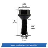 Crossmember Skid Plate Bolts for Jeep Wrangler YJ TJ 1987-2002 - 6035836