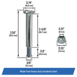 Deck Wheel Bolts with Lock Nuts for Cub Cadet, Husqvarna - 137644, 738-3056, 193406, 73930600