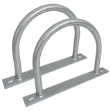 Dock Piling Hoop on Plate - 10" - Hoop Pile Holder - 2" Plate, 3/8" thick