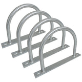 Dock Piling Hoop on Plate - 10" - Hoop Pile Holder - 2" Plate, 3/8" thick