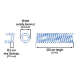 Extended Magazine Springs for Taurus TX22 - 0.6mm x 10mm x 305mm