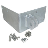 Floating Dock Outside Corner Hinge Plate Bracket, Male & Female - Heavy-Duty Galvanized Steel