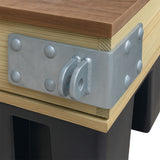 Floating Dock Outside Corner Hinge Plate Bracket, Male & Female - Heavy-Duty Galvanized Steel