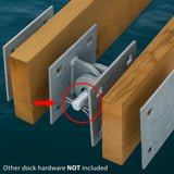 Floating Dock Hinge Connector Pin, 3-1/4" x 3/4" - Heavy-Duty Galvanized Steel