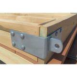 Floating Dock Outside Corner Hinge Plate Bracket, Male & Female - Heavy-Duty Galvanized Steel
