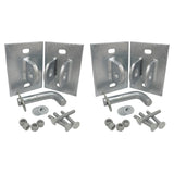 Floating & Stationary Dock Connector Hinge Kit, Male & Female T-Style Brackets & Hardware - Heavy-Duty Galvanized Steel