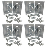 Floating & Stationary Dock Connector Hinge Kit, Male & Female T-Style Brackets & Hardware - Heavy-Duty Galvanized Steel