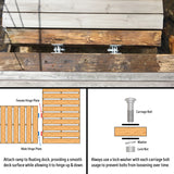 Floating & Stationary Dock Connector Hinge Kit, Male & Female T-Style Brackets & Hardware - Heavy-Duty Galvanized Steel