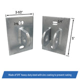 Floating & Stationary Dock Connector Hinge Kit, Male & Female T-Style Brackets & Hardware - Heavy-Duty Galvanized Steel