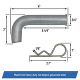 Floating & Stationary Dock Connector Hinge Kit, Male & Female T-Style Brackets & Hardware - Heavy-Duty Galvanized Steel