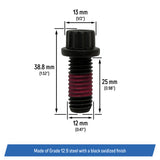 Driveshaft Yoke Bolts for Ford, Lincoln, Mercury M12-1.75x25 - N800594S100