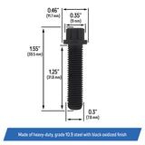 Front Driveshaft to Transfer Case Bolts Replacement for Jeep Wrangler TJ Cherokee XJ Grand Cherokee ZJ WJ Dodge (4 Pack)