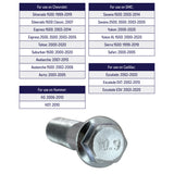 Front Wheel Hub Bolt for Chevy Silverado 1999-2010 & Express 2003-2014, GMC Savana 2003-2014, Cadillac Escalade 2002-2015