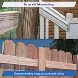 Galvanized 2x4 Fence Bracket Connector for Wood Post, Deck Railing - 20 Gauge