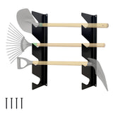 Garage Tool Organizer Wall Mount, Shed Organization Racks, Garden Tool Organizer for Shovels and Rakes, Solid Steel - Holds 100 lbs