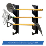 Garage Tool Organizer Wall Mount, Shed Organization Racks, Garden Tool Organizer for Shovels and Rakes, Solid Steel - Holds 100 lbs