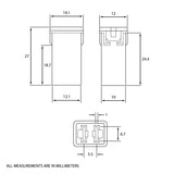 J-Case Standard (Tall) Fuse 20-60A for Pickup Trucks, Cars and SUVs | 27mm Cartridge