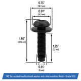 M8 Torx Screw Bolts for Jeep Wrangler JK 2007-2018 Hardtop - 06508953AA