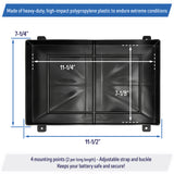 Marine / Boat / RV Battery Tray - Group 24 Series With Strap, Battery Holder