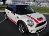 Mini Cooper Offset w/ Pin Stripe Bonnet, Boot, and Rocker Racing Stripe Kit - Automotive Authority