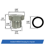 Oil Level Sensor Plug for All Chevy GM, LS Engines 1997-2014, Corvette, Camaro - M20x1.5