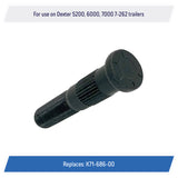 Press-In Wheel Studs 1/2"-20 x 2.70" for Dexter 5200, 6000, 7000 lb 7-262 Trailer
