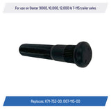  Press-In Wheel Studs 5/8"-18 x 3.5" for Dexter 10k, 12k lb Trailer Axle Lugs