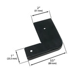 RV Slide Out Corner Cover, Plastic Corner Cover Trim for Campers Trailers, Impact & UV Resistant - Black