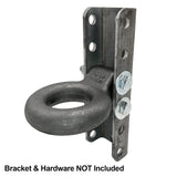 Raw Steel Pintle Hitch Lunette Eye Ring - 14,000 lbs, 3 inch ID - for Channel Bracket Mount Trailer (Copy)