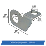  Rear Axle Safety Flag Whip Mounting Bracket for Motorcycle, Dirt Bike, Motocross, Off-Road, Dune Flag, 22mm - Zinc