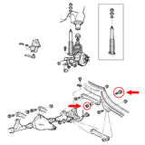 Rear Sway Bar Bolts for Jeep Wrangler TJ LJ 97-06, Grand Cherokee WJ 99-04, Dodge Dakota 97-07