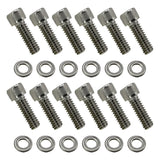 SBF Stainless Steel Valve Cover Bolt Kit for Ford Small Block - 260, 289, 302, 351W, 5.0L
