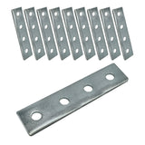 Soporte de conector de placa plana, 4 orificios, para perno de 1/2" en canal de puntal de 1-5/8" - Servicio pesado, electrogalvanizado 