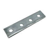 4 Hole, Flat Plate Connector Bracket for 1/2" Bolt in 1-5/8" Strut Channel - Heavy Duty, Electro-Galvanized