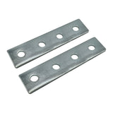 4 Hole, Flat Plate Connector Bracket for 1/2" Bolt in 1-5/8" Strut Channel - Heavy Duty, Electro-Galvanized