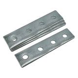 4 Hole, Flat Plate Connector Bracket for 1/2" Bolt in 1-5/8" Strut Channel - Heavy Duty, Electro-Galvanized