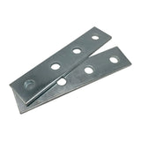 4 Hole, Flat Plate Connector Bracket for 1/2" Bolt in 1-5/8" Strut Channel - Heavy Duty, Electro-Galvanized