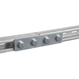 Soporte de conector de placa plana, 4 orificios, para perno de 1/2" en canal de puntal de 1-5/8" - Servicio pesado, electrogalvanizado 