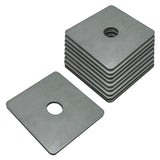 3" Square Washer Plate, Strut Channel Bearing Plate - Heavy Duty, Zinc Plated Steel