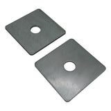 3" Square Washer Plate, Strut Channel Bearing Plate - Heavy Duty, Zinc Plated Steel