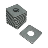 1-5/8" Square Washer Plate, Strut Channel Bearing Plate - Heavy Duty, Zinc Plated Steel