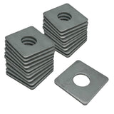 1-5/8" Square Washer Plate, Strut Channel Bearing Plate - Heavy Duty, Zinc Plated Steel