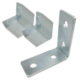 4 Hole, L Shaped 90 Degree Connector Bracket for All 1-5/8" Strut Channel - Heavy Duty, Electro-Galvanized