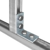 4 Hole, L Shaped 90 Degree Connector Bracket for All 1-5/8" Strut Channel - Heavy Duty, Electro-Galvanized