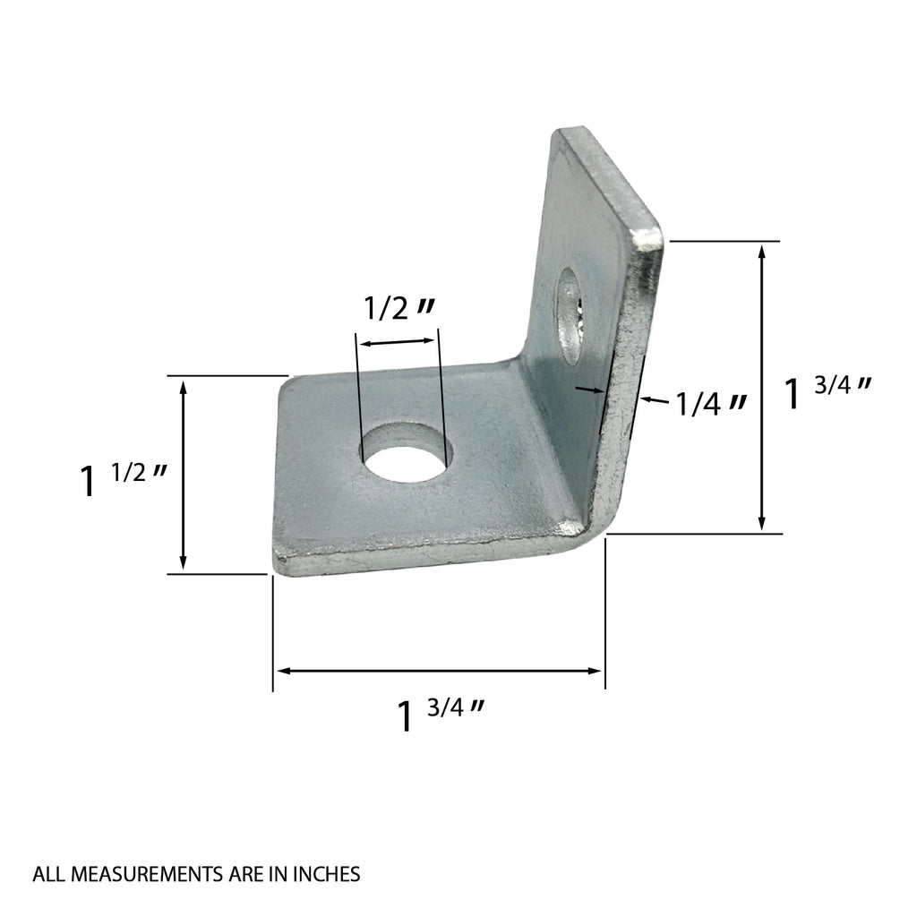 2 Hole, L Shaped 90 Degree Connector Bracket for All 1-5/8