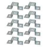 5 Hole, U Shaped Connector Bracket for All 1-5/8" Strut Channel - Heavy Duty, Electro-Galvanized
