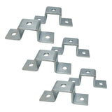 5 Hole, U Shaped Connector Bracket for All 1-5/8" Strut Channel - Heavy Duty, Electro-Galvanized