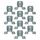 8 Hole, Wing Shaped 90 Degree Connector Bracket for All 1-5/8" Strut Channel, 3 Way Cross Section -  Heavy Duty, Electro-Galvanized