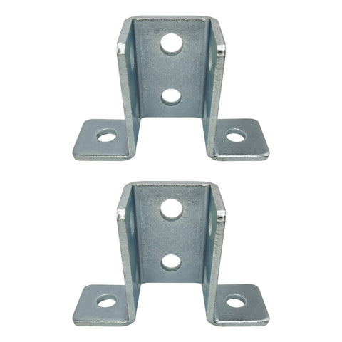 8 Hole, Wing Shaped 90 Degree Connector Bracket for All 1-5/8" Strut Channel, 3 Way Cross Section -  Heavy Duty, Electro-Galvanized